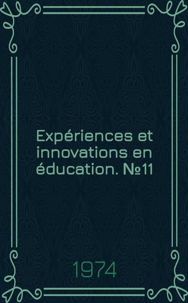 Expériences et innovations en éducation. №11 : L'innovation éducative en Inde