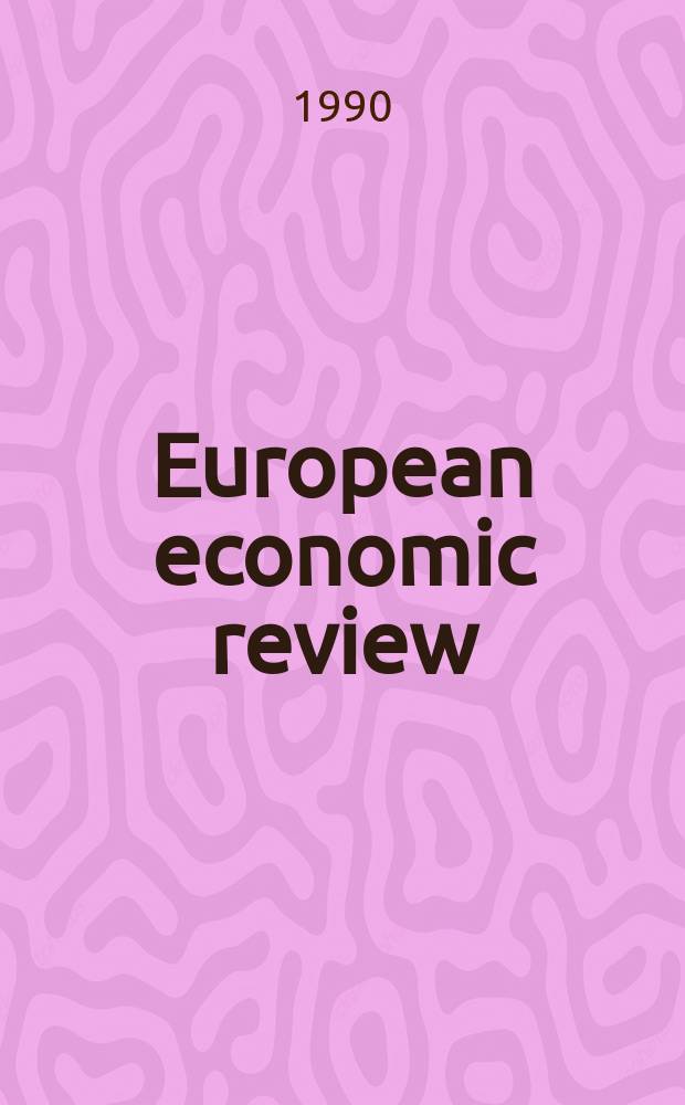 European economic review : J. of the Europ. econ. assoc