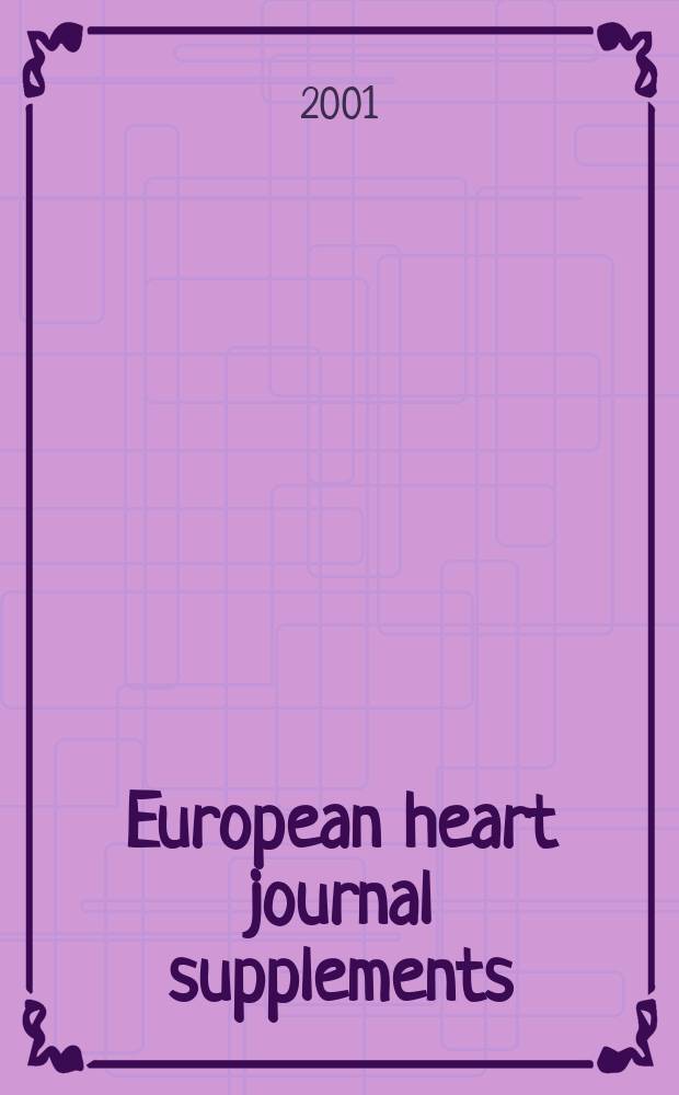 European heart journal supplements : J. of the Europ. soc. of cardiology. Vol.3, Suppl.G : Therapeutic options in CHF-focus on diuretics