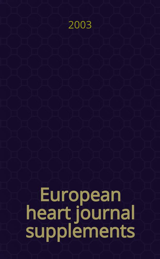European heart journal supplements : J. of the Europ. soc. of cardiology. Vol.5, Suppl.C : Angiotensin receptor blockers in cardiovascular protection - a new era in evidence-based medicine?