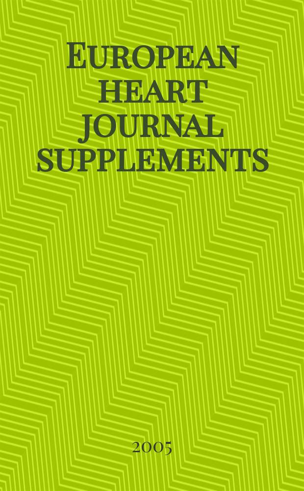 European heart journal supplements : J. of the Europ. soc. of cardiology. Vol.7, Suppl. A : Statin therapy: setting new standards in the management of dyslipidaema symposium (2004; Munich)