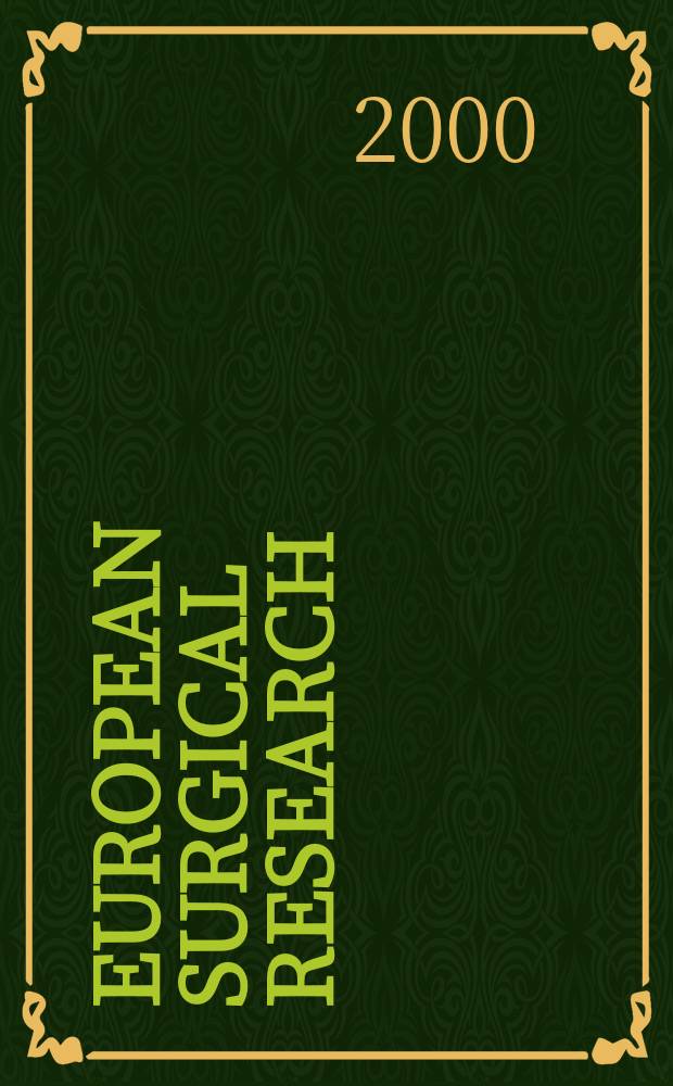 European surgical research : Clinical a. experimental surgery. Vol.32, №1