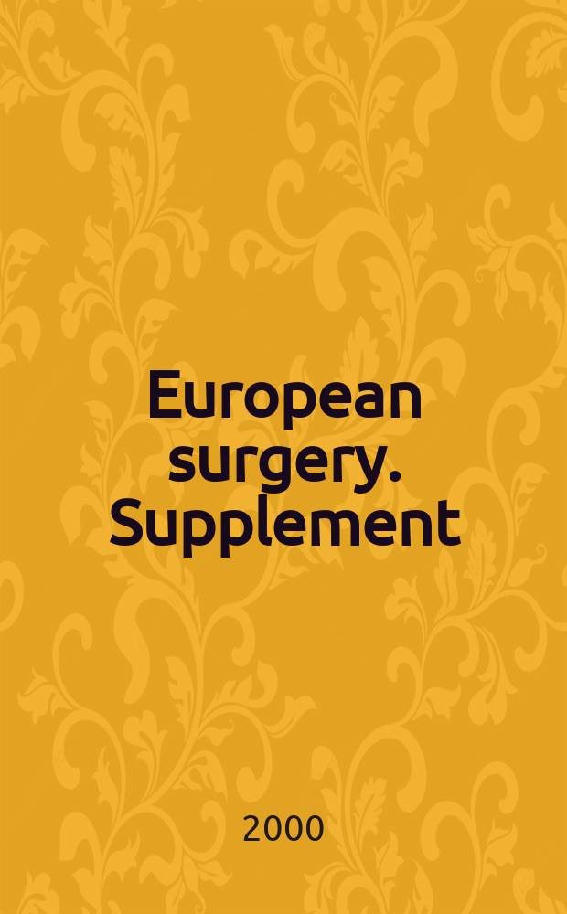 European surgery. Supplement : [Form.] Acta chirurgica Austriaca. Supplement. №166 : Karzinome des Ösophagus und Hypopharynx