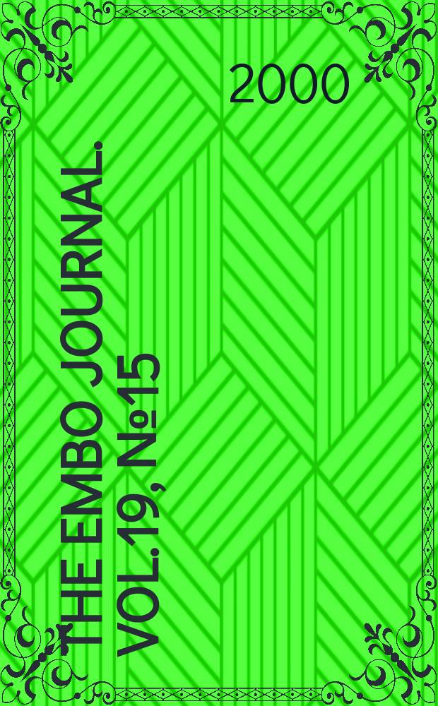 The EMBO journal. Vol.19, №15