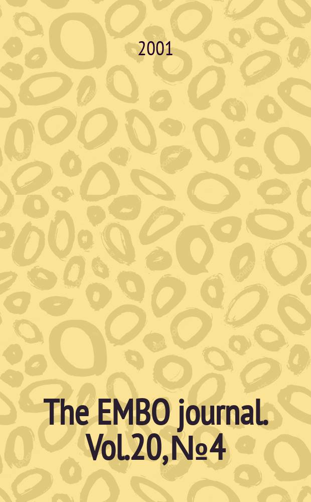The EMBO journal. Vol.20, №4
