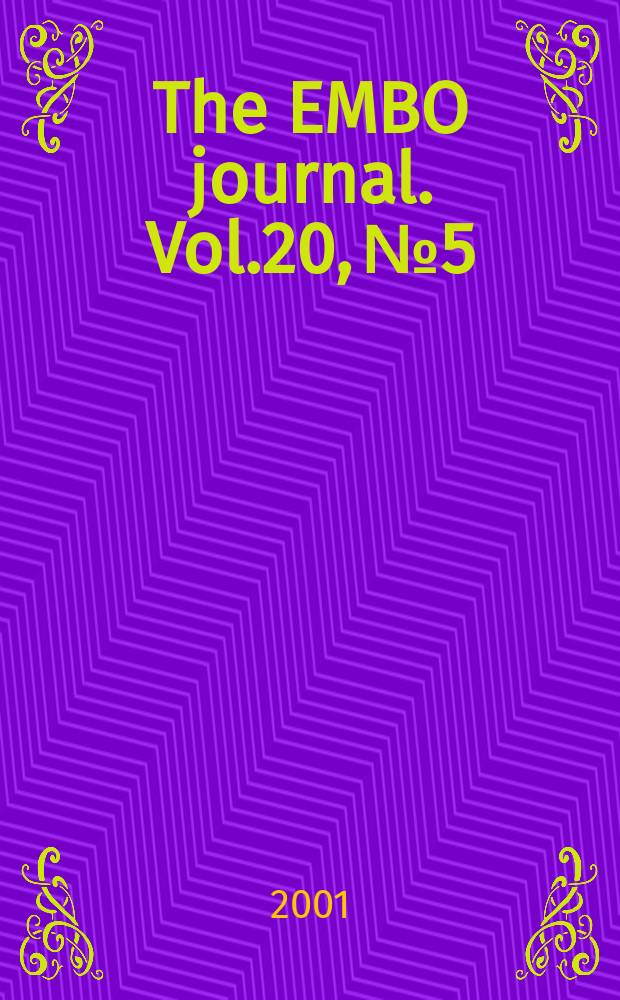 The EMBO journal. Vol.20, №5