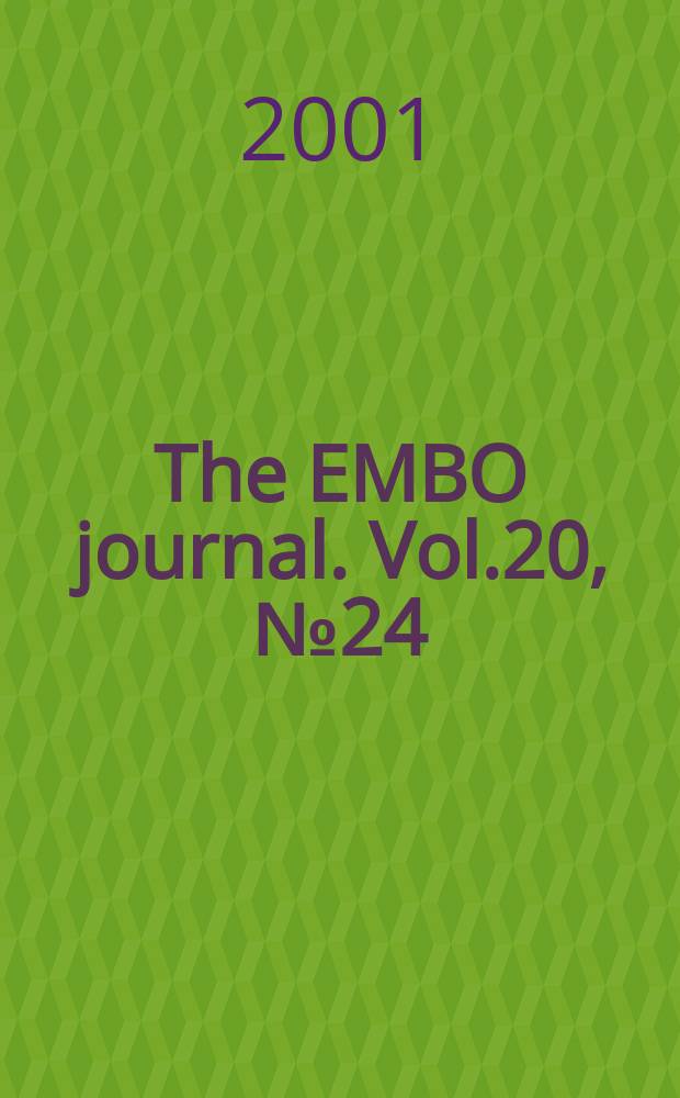 The EMBO journal. Vol.20, №24