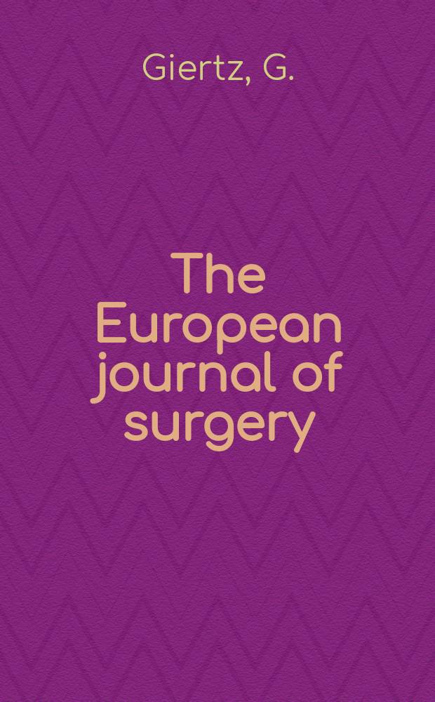 The European journal of surgery : Enterococci in Urinary tract infections