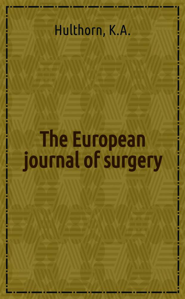 The European journal of surgery : Cancer of the colon and rectum