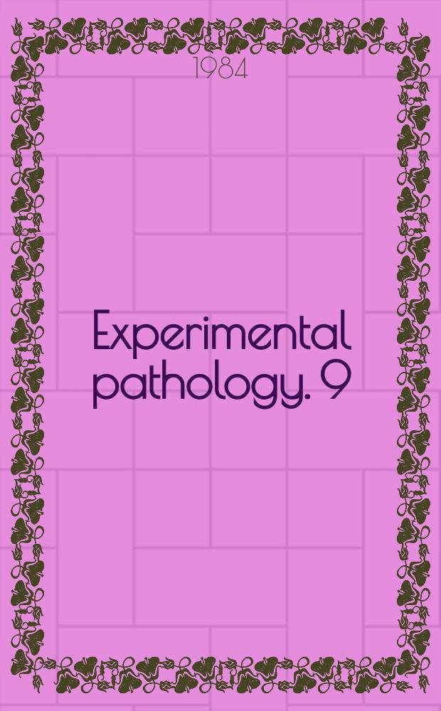 Experimental pathology. 9 : Automated microscopic image analysis