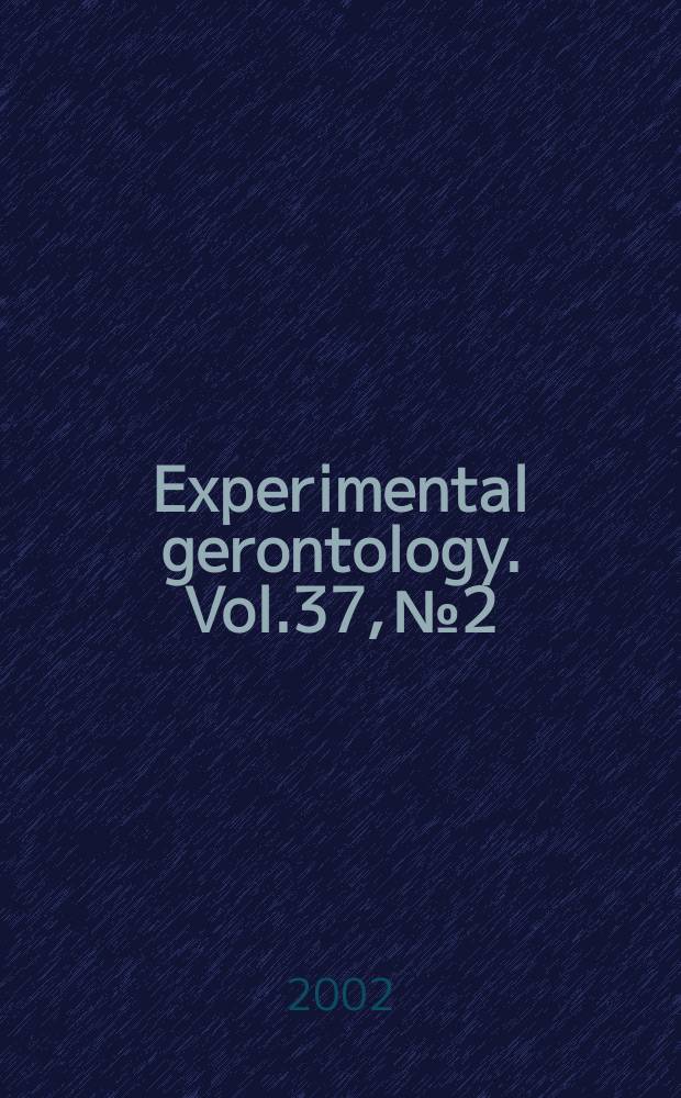 Experimental gerontology. Vol.37, №2/3 : ImAginE