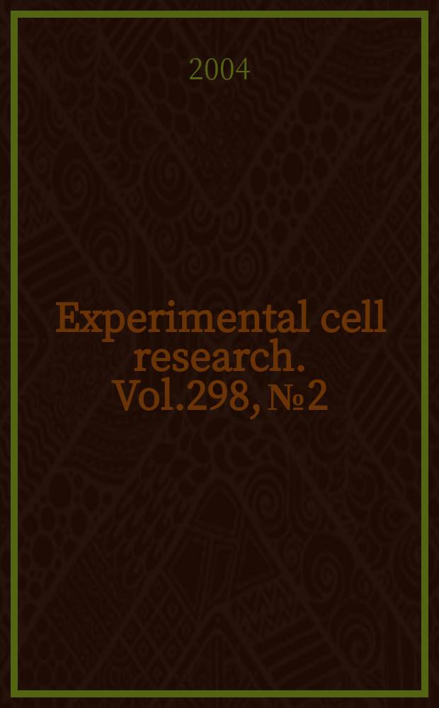 Experimental cell research. Vol.298, №2