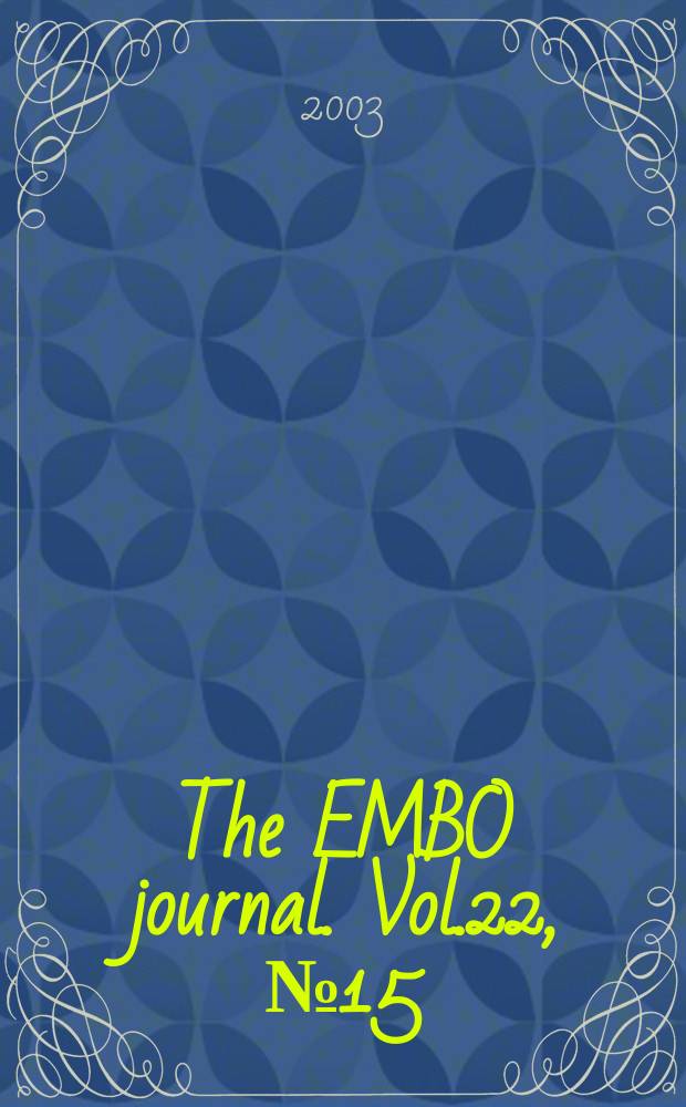The EMBO journal. Vol.22, №15