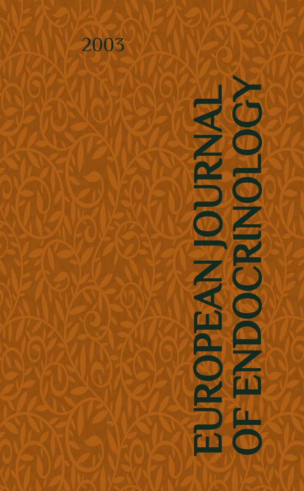 European journal of endocrinology : Formerly Acta ecdocrinologica Offic. j. of the Europ. federation of endocrine soc. Vol.149, №2