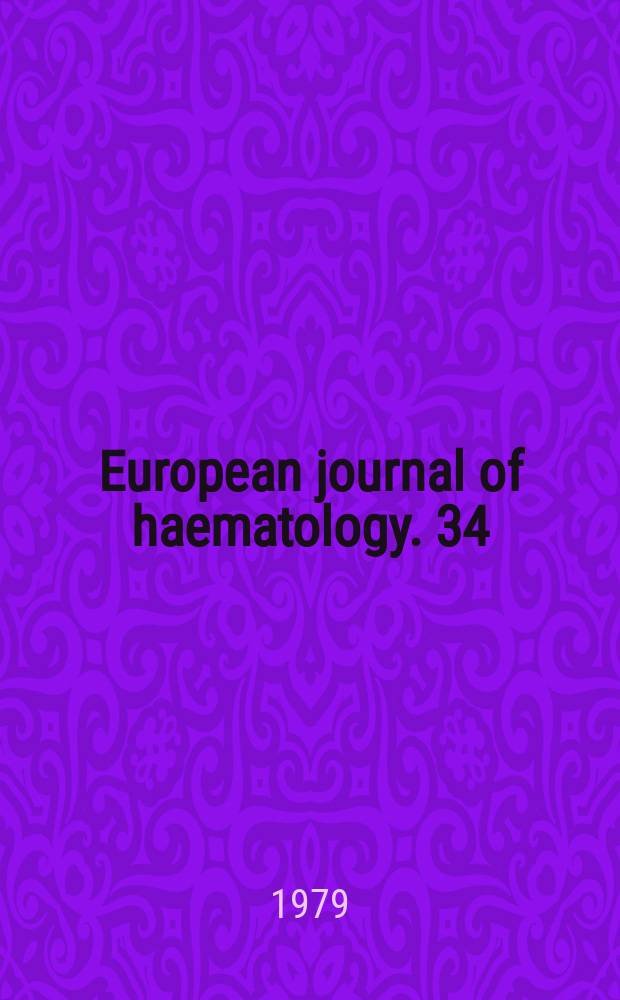 European journal of haematology. 34 : Aspects of thrombosis-development