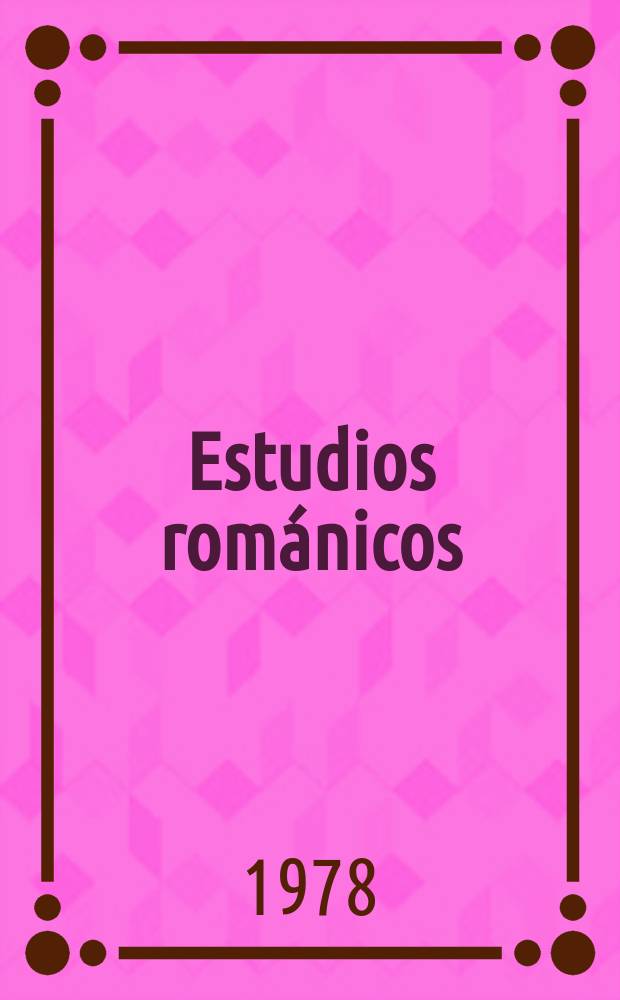 Estudios románicos