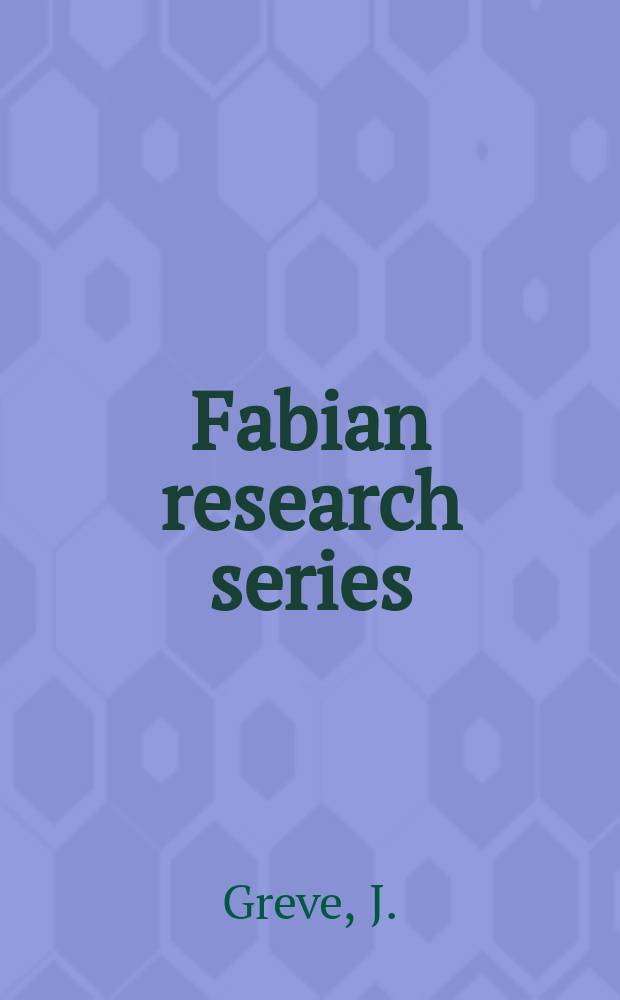 Fabian research series : The housing problem