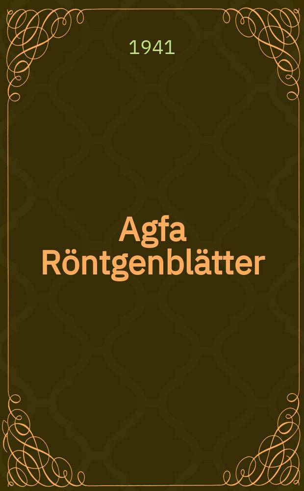Agfa R&ouml;ntgenbl&auml;tter