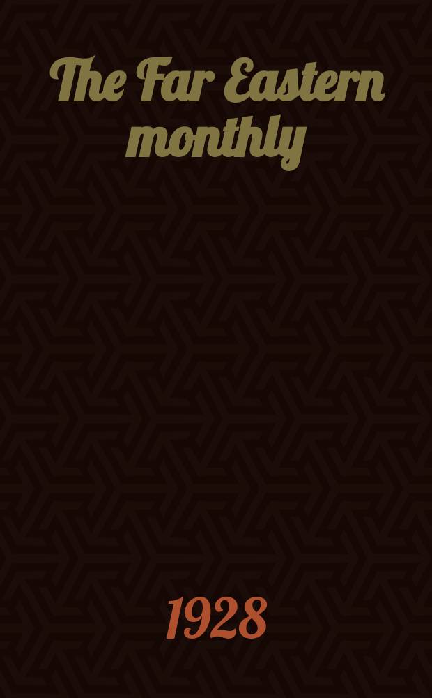 The Far Eastern monthly