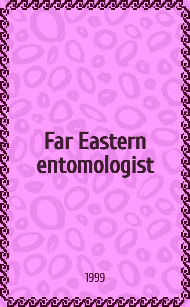 Far Eastern entomologist : J. publ. by Far East branch of the Russ. entomological soc. a. Lab. of entomology Inst. of biology a. pedology. №77 : Contributions to the knowledge of Coleoptera ...