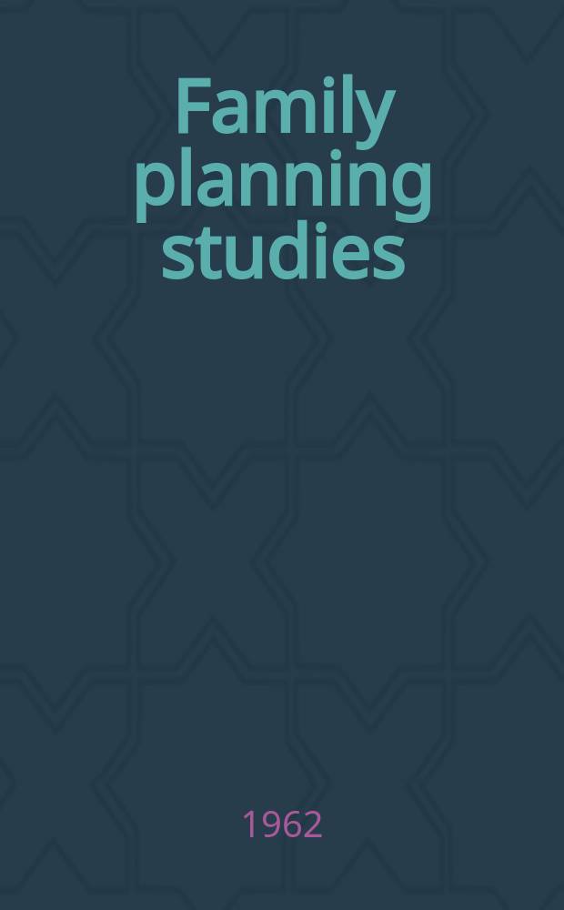 Family planning studies