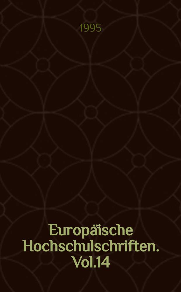 Europäische Hochschulschriften. Vol.14 : Räumliche Simulationstechniken in der Architektur ...