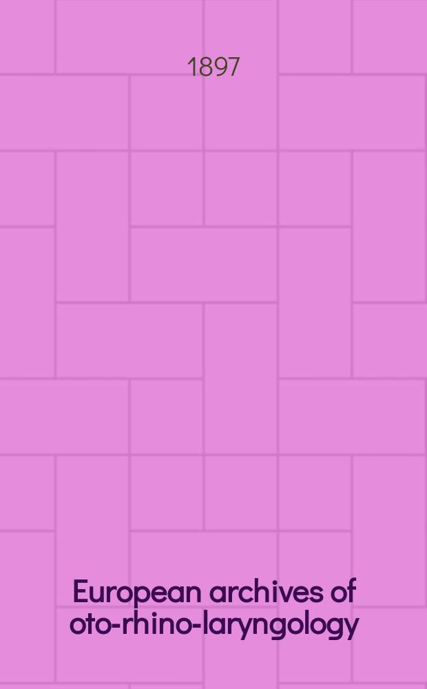 European archives of oto-rhino-laryngology : Offic. j. of the Europ. federation of oto-rhino-laryngological soc. (EUFOS) Affiliated with the German soc. for oto-rhino-laryngology-head a. neck surgery. Bd.44, H.1