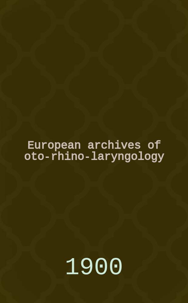 European archives of oto-rhino-laryngology : Offic. j. of the Europ. federation of oto-rhino-laryngological soc. (EUFOS) Affiliated with the German soc. for oto-rhino-laryngology-head a. neck surgery. Bd.49, H.3
