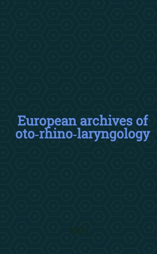 European archives of oto-rhino-laryngology : Offic. j. of the Europ. federation of oto-rhino-laryngological soc. (EUFOS) Affiliated with the German soc. for oto-rhino-laryngology-head a. neck surgery. Bd.51, H.4