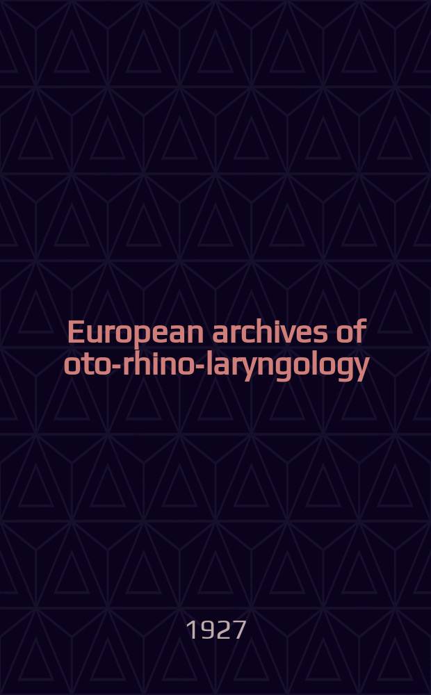European archives of oto-rhino-laryngology : Offic. j. of the Europ. federation of oto-rhino-laryngological soc. (EUFOS) Affiliated with the German soc. for oto-rhino-laryngology-head a. neck surgery. Bd.116, H.4
