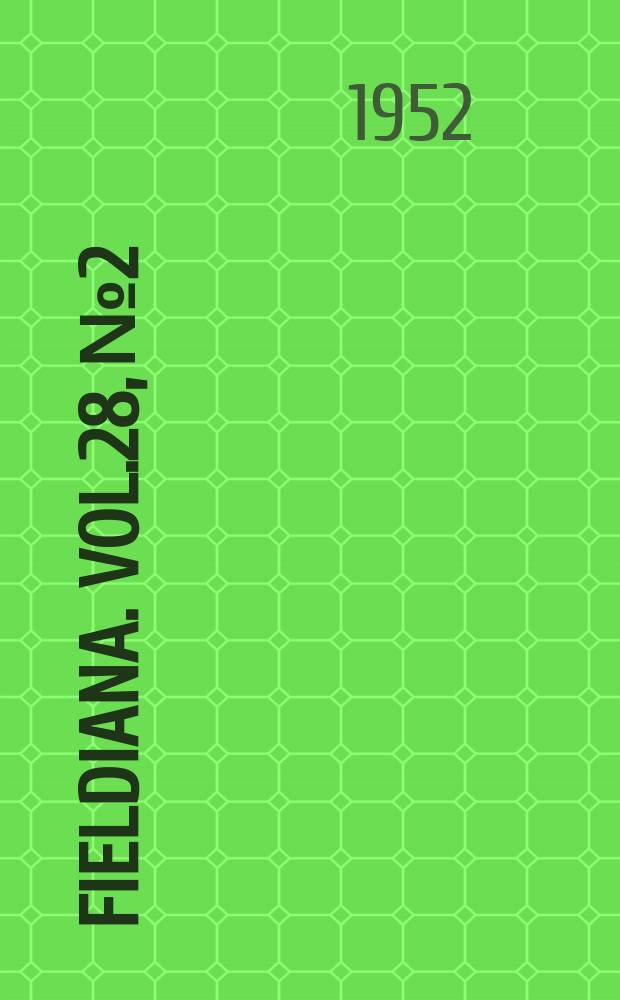 Fieldiana. Vol.28, №2 : Contributions to the flora of Venezuela