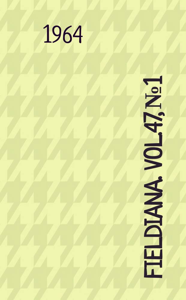 Fieldiana. Vol.47, №1 : The millipeds of Panama (Diplopoda)