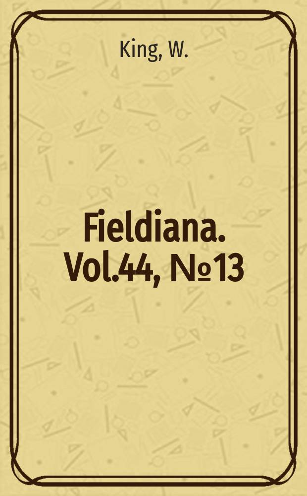 Fieldiana. Vol.44, №13 : A new gekkonid lizard of the genus Cyrtodactylus