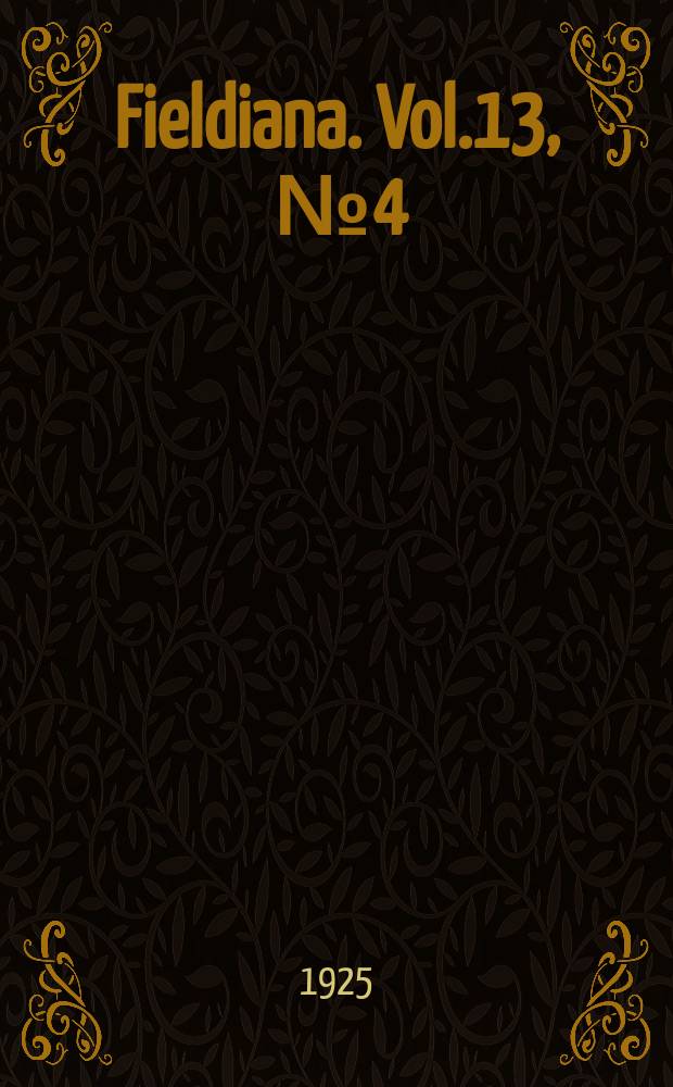 Fieldiana. Vol.13, [№4] : Catalogue of birds of the Americas