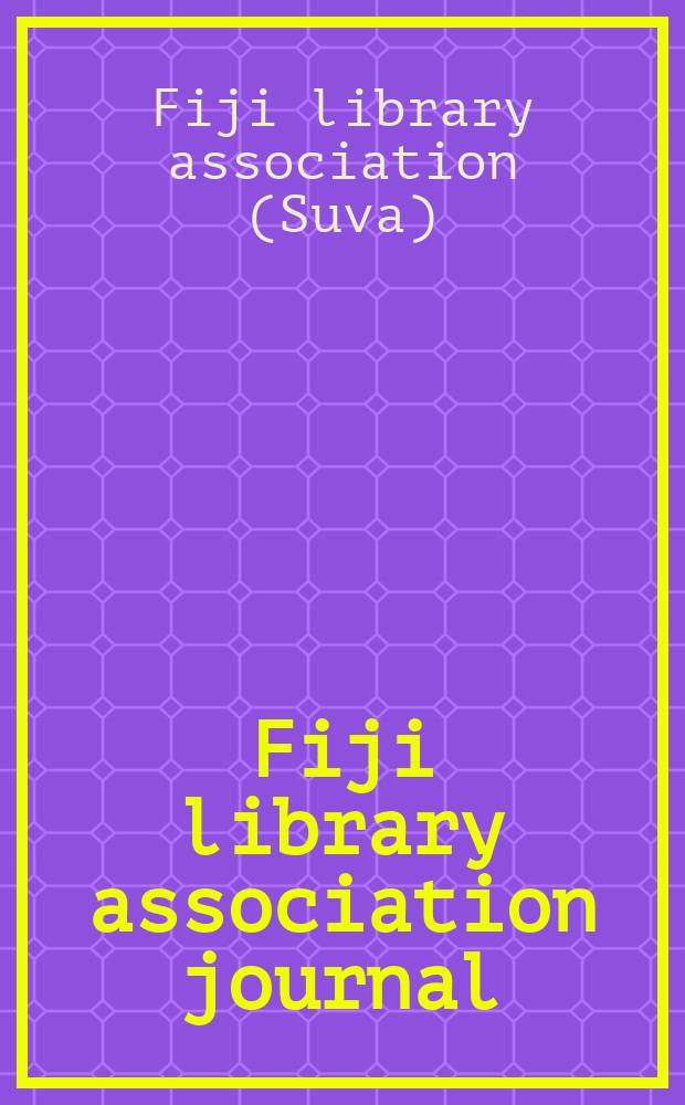 Fiji library association journal
