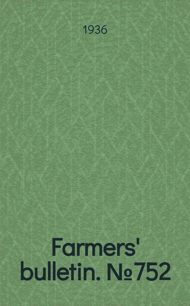 Farmers' bulletin. №752 : The fall armyworm, or grass worm and its control