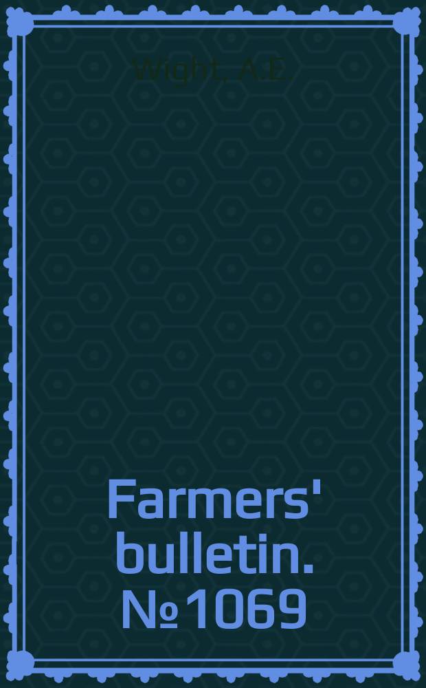 Farmers' bulletin. №1069 : Tuberculosis in livestock