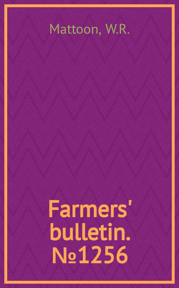 Farmers' bulletin. №1256 : Slash pine