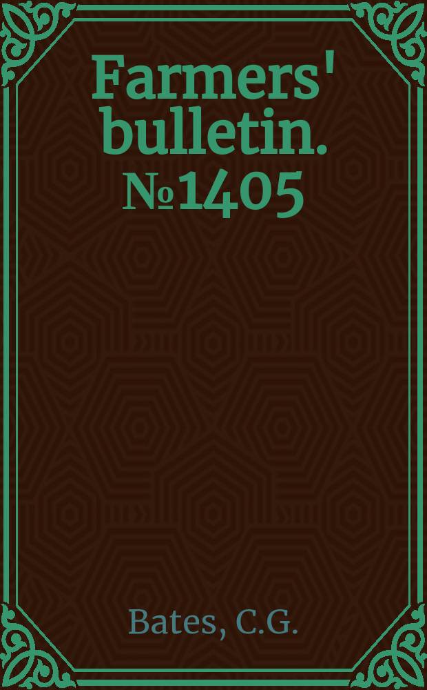 Farmers' bulletin. №1405 : The windbreak as a farm asset