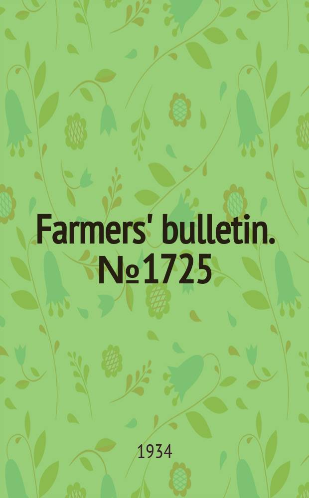 Farmers' bulletin. №1725 : Methods and costs of filling silos in the North Central States