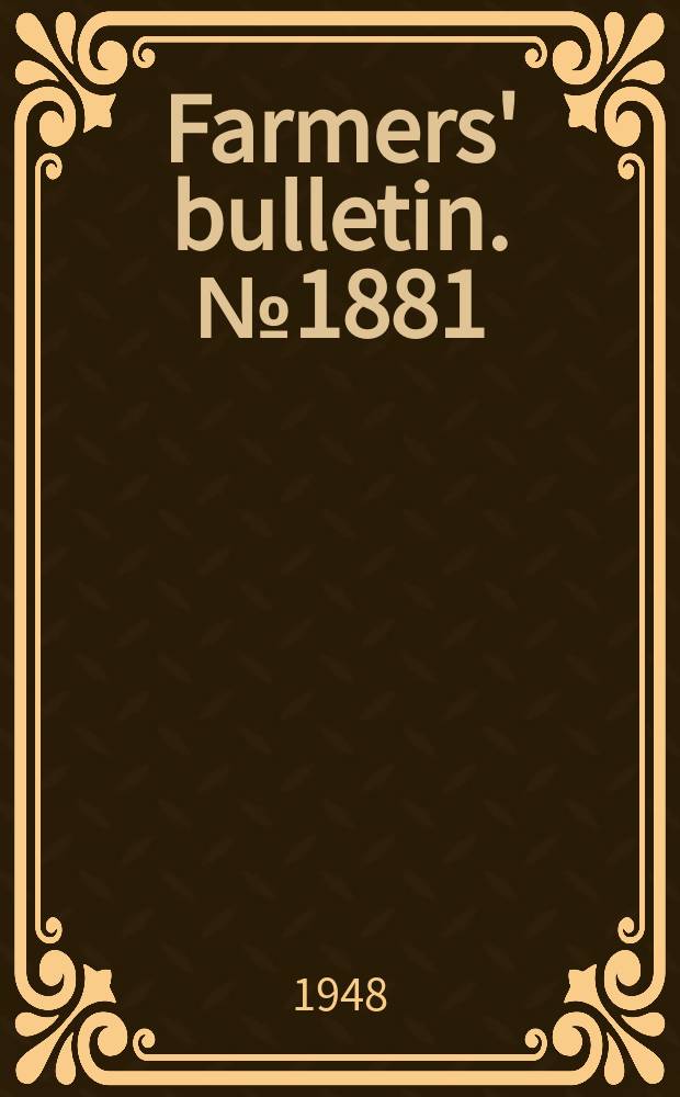 Farmers' bulletin. №1881 : Potato diseases and their control
