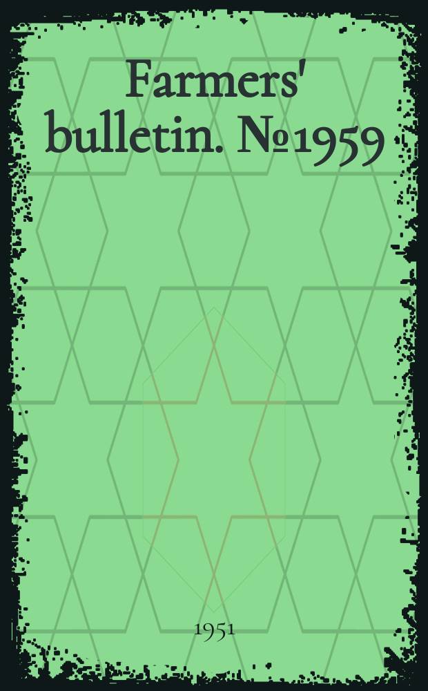 Farmers' bulletin. №1959 : Sorghum diseases and their control