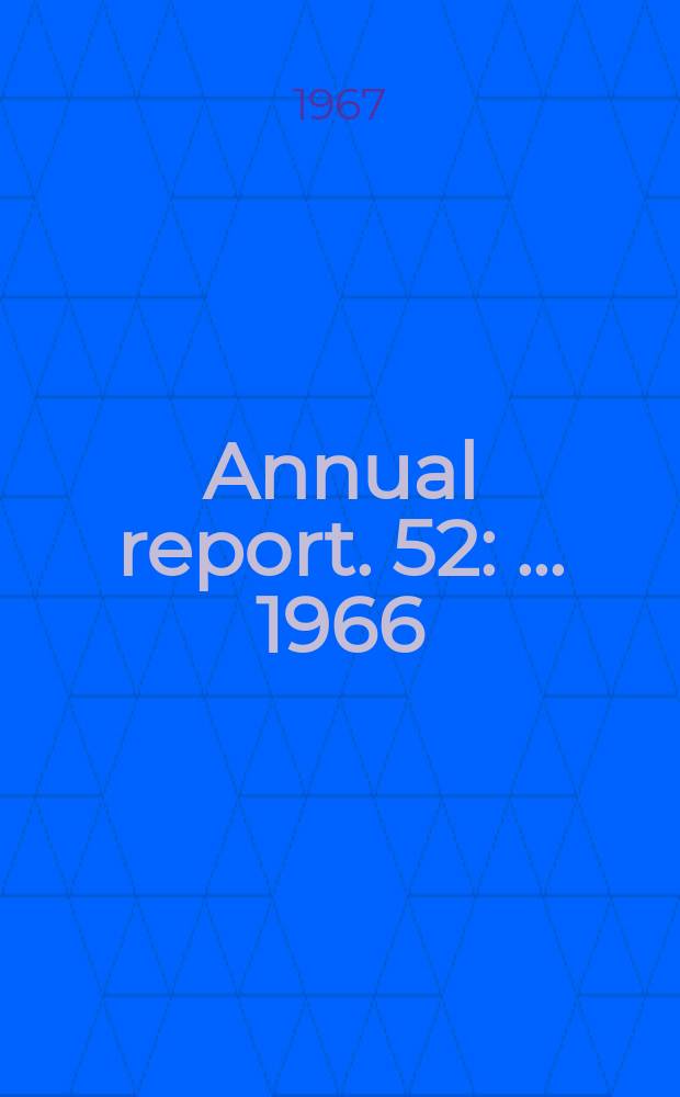 ... Annual report. 52 : ... 1966