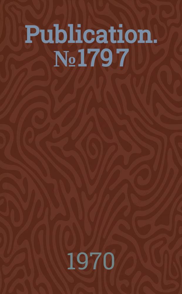 Publication. №179[7] : Universal decimal classification