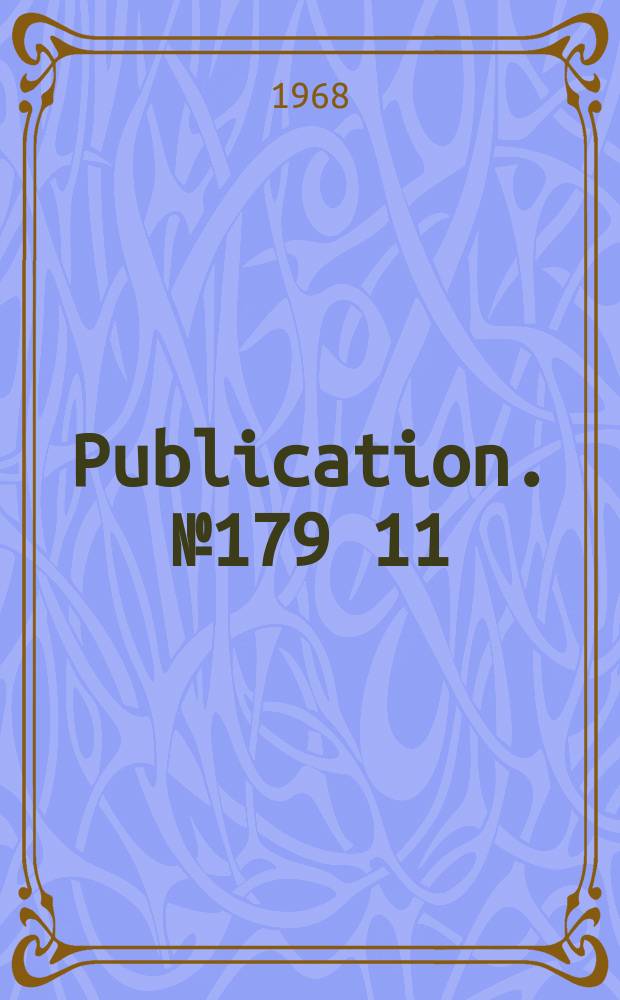 Publication. №179[11] : Universal decimal classification