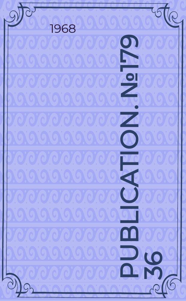 Publication. №179[36] : Universal decimal classification