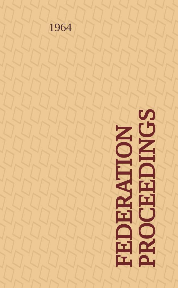 Federation proceedings : Publ. quarterly by the Federation of Amer. soc. for experimental biology. Vol.23, №2(P.2) : (Translation supplement)