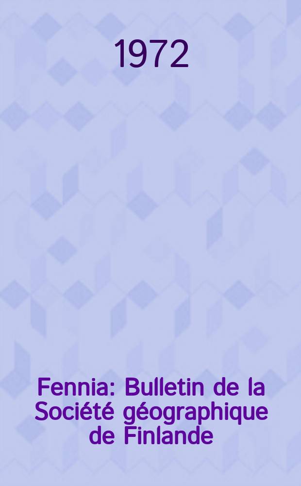 Fennia : Bulletin de la Société géographique de Finlande : On the beach ridges in the area of ...