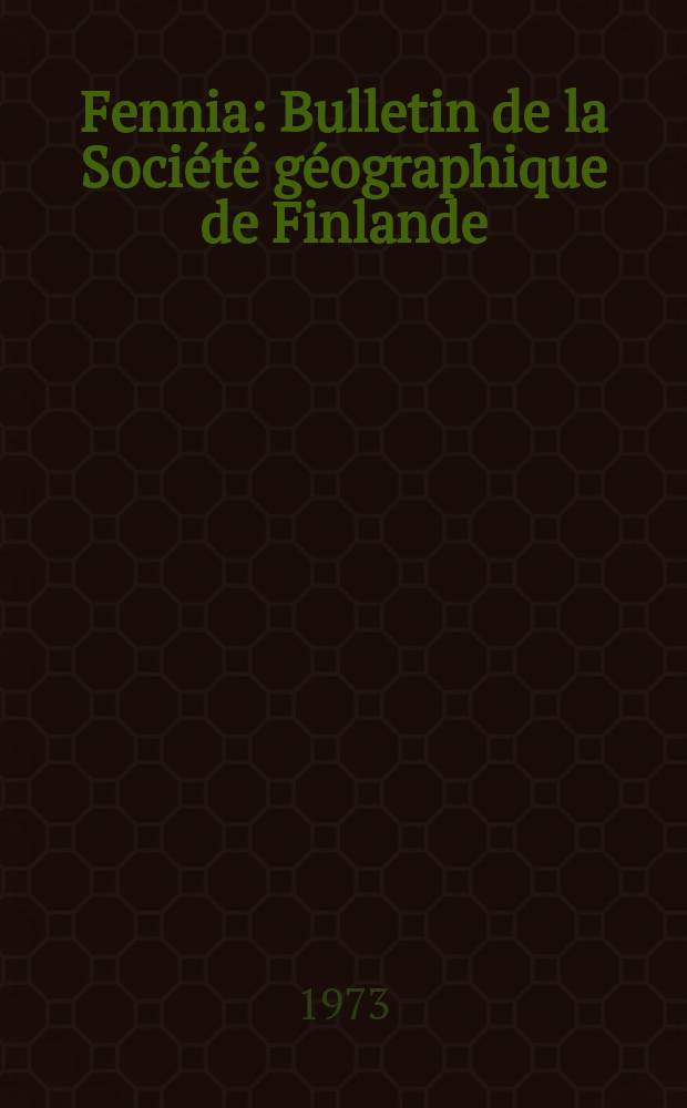 Fennia : Bulletin de la Société géographique de Finlande : Morphology of the Utsjoki river valley ...