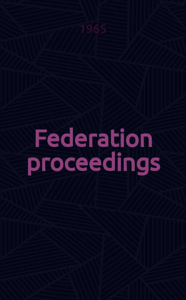 Federation proceedings : Publ. quarterly by the Federation of Amer. soc. for experimental biology. Vol.24, №2(P.3) : Cryobiology